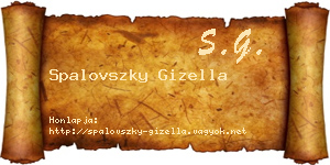Spalovszky Gizella névjegykártya