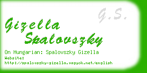 gizella spalovszky business card